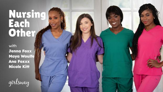 [GirlsWay] Ana Foxxx, Jenna Foxx, Maya Woulfe, Nicole Kitt (Nursing Each Other / 08.25.2024)